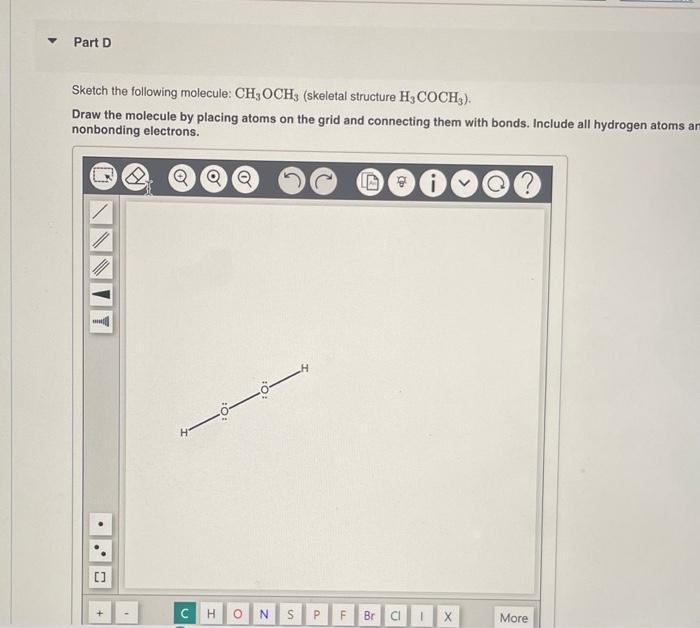 Solved Sketch the following molecule: CH3OH (skeletal | Chegg.com