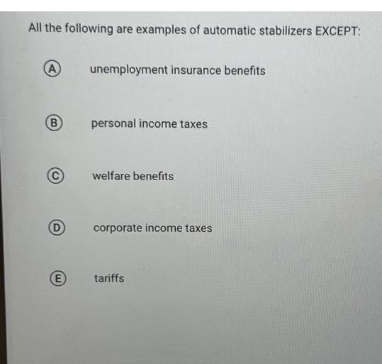 Solved All the following are examples of automatic