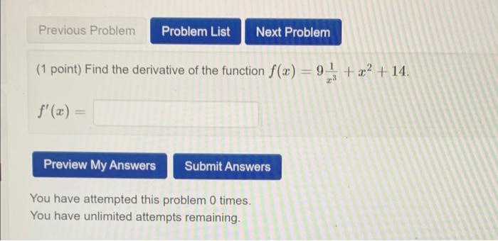 Solved Previous Problem Problem List Next Problem 1 Point Chegg Com