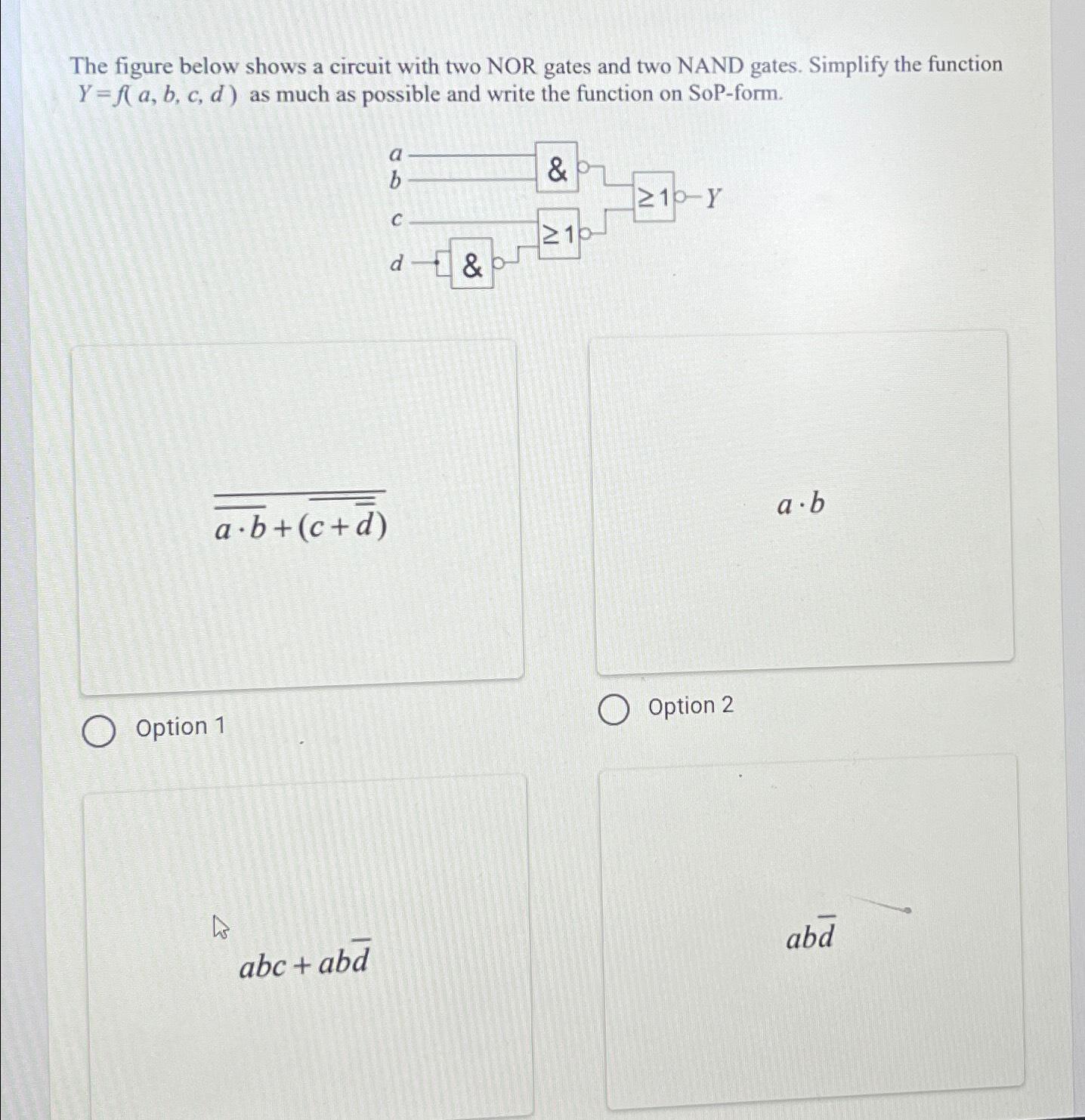 Solved The figure below shows a circuit with two NOR gates | Chegg.com