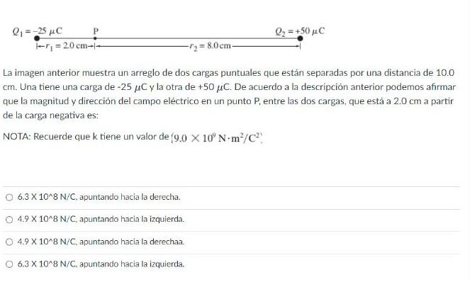 Solved La Imagen Anterior Muestra Un Arreglo De Dos Cargas | Chegg.com