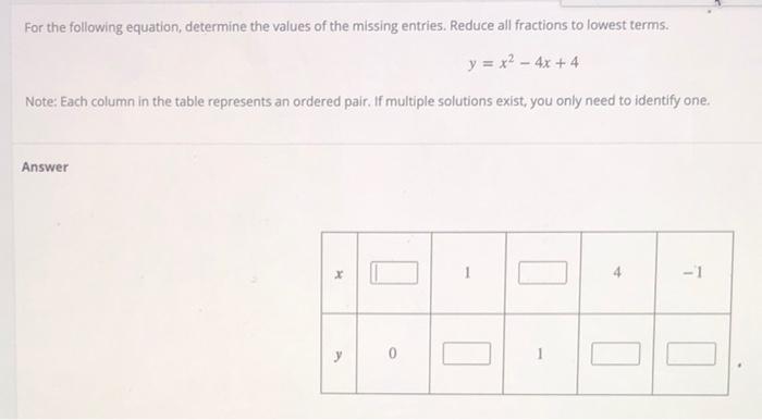 Solved For The Following Equation Determine The Values Of Chegg Com