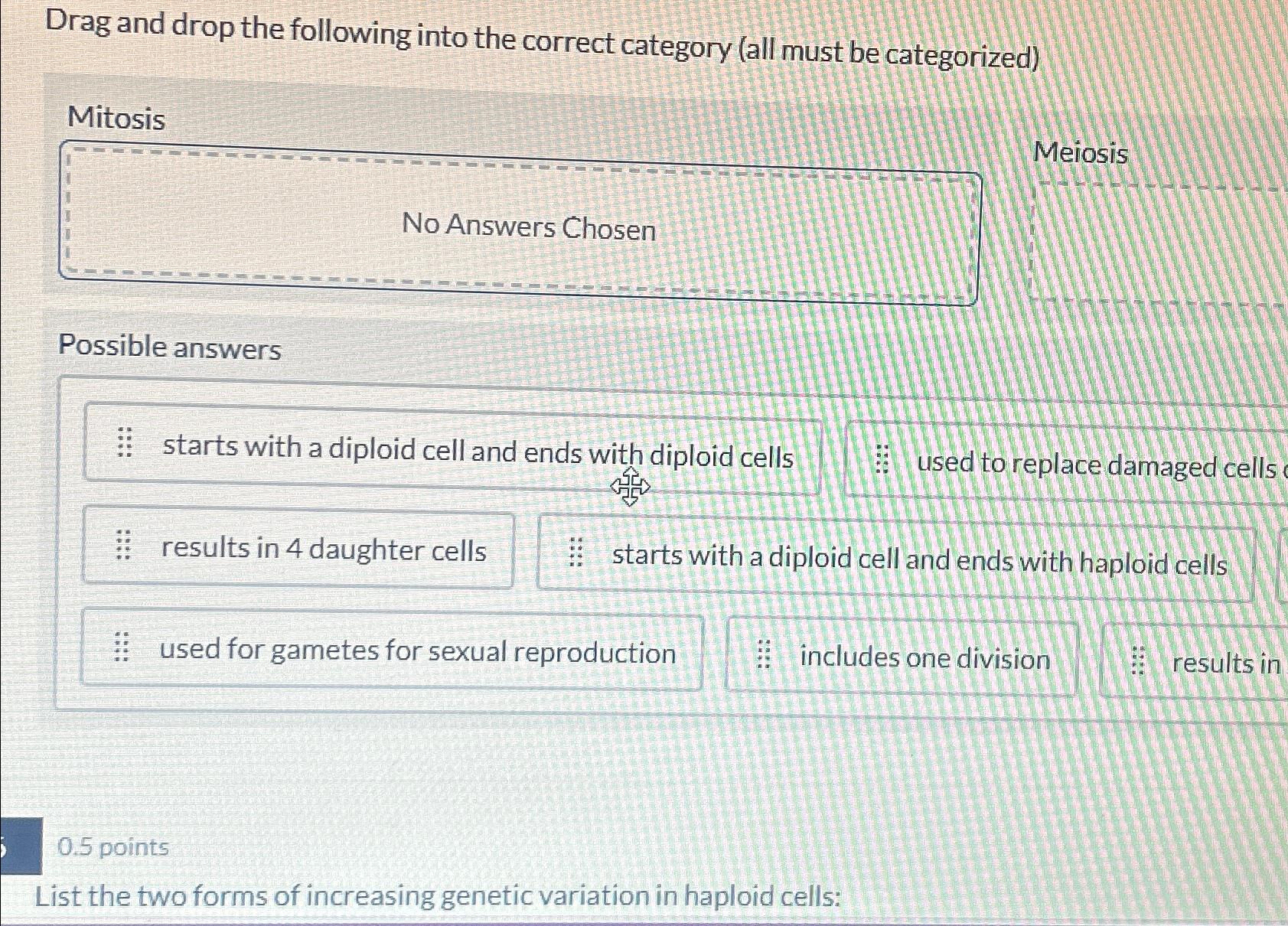 Solved Drag and drop the following into the correct category | Chegg.com