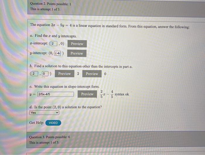 Solved Question 2. Points possible: 1 This is attempt 1 of 3 | Chegg.com