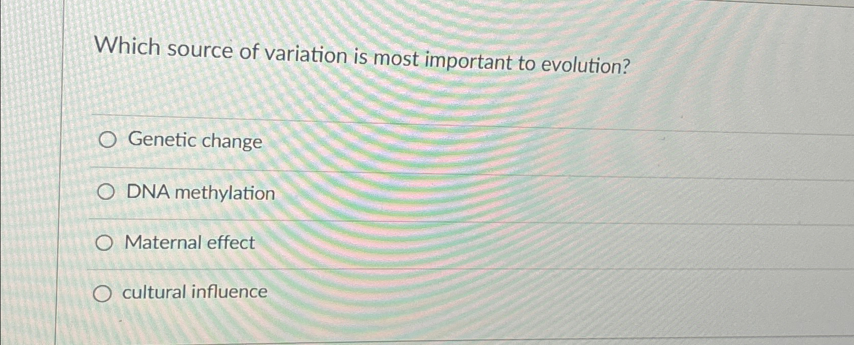 Solved Which source of variation is most important to | Chegg.com