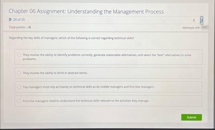 Solved Chapter 06 Assignment: Understanding The Management | Chegg.com