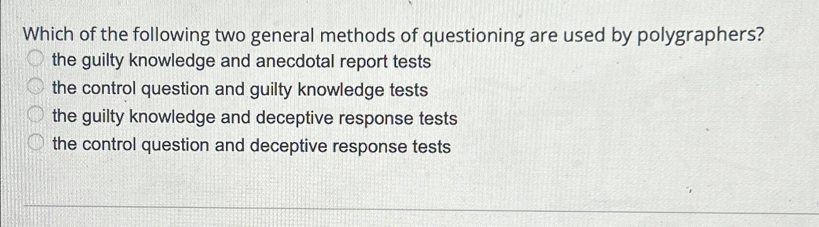 Solved Which of the following two general methods of | Chegg.com