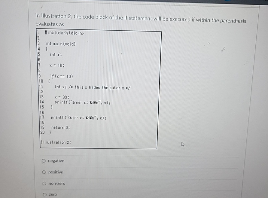 Solved In Illustration 2, the code block of the if | Chegg.com