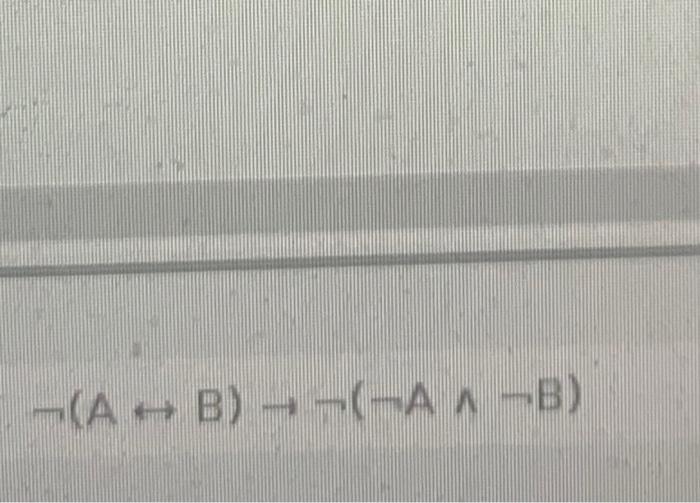 Solved -(A B)--(-A1-B) | Chegg.com