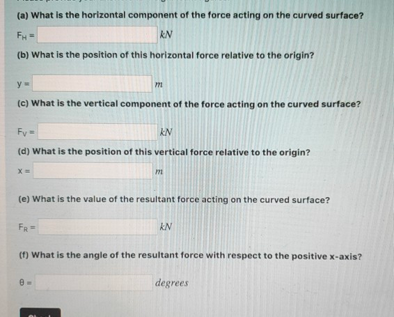 Solved Free Surfoce A curved surface (as shown in the | Chegg.com