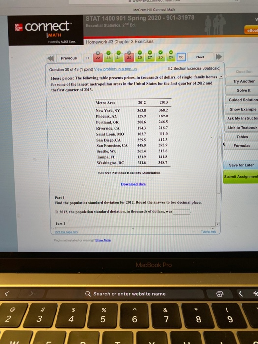 connect math statistics homework answers