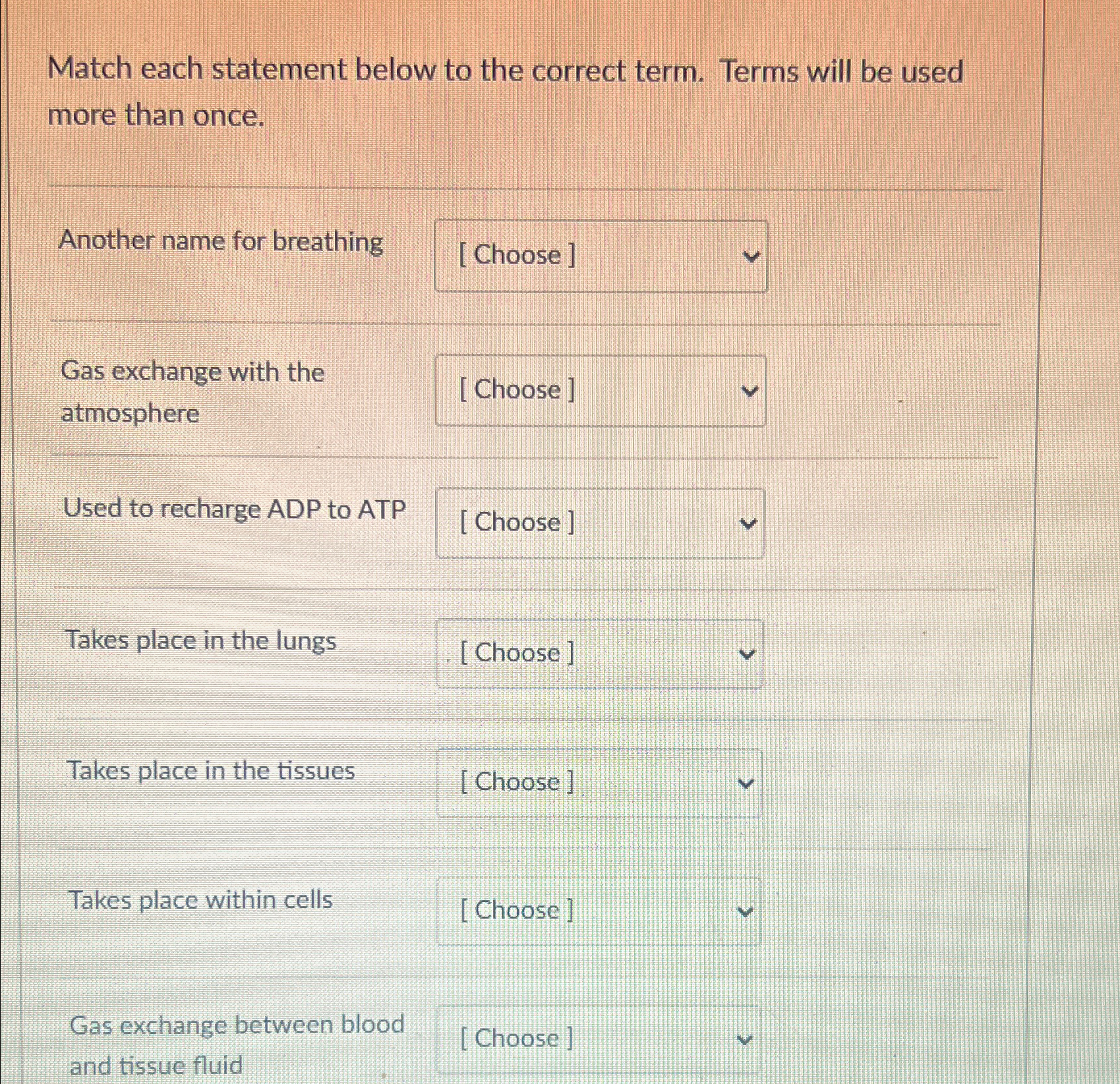 Solved Match each statement below to the correct term. Terms | Chegg.com