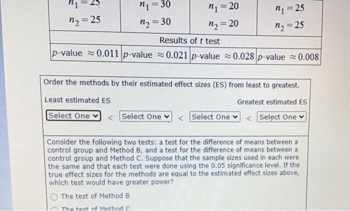Plus 4 Method Stats Solved A university is examining four methods to supplement | Chegg.com