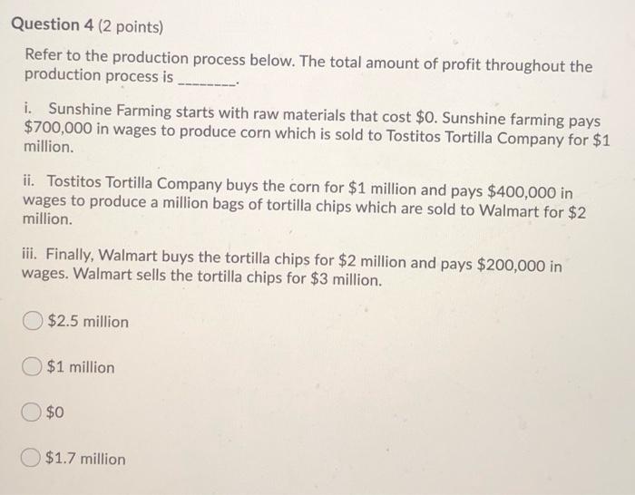 Solved Question 3 (2 points) Saved What is the amount of | Chegg.com
