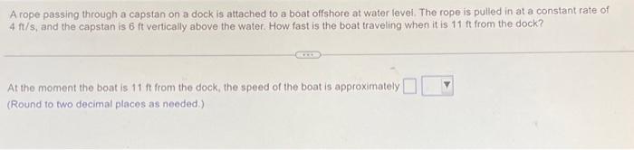 Solved A rope passing through a capstan on a dock is | Chegg.com