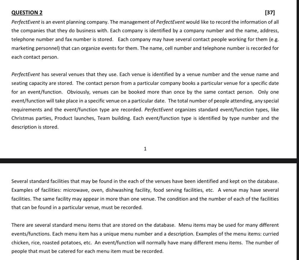 Solved Draw a PHYSICAL ERD for the following scenarios. Make | Chegg.com