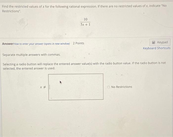 solved-find-the-restricted-values-of-x-for-the-following-chegg