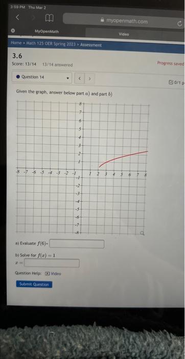 Solved Given the graph, answer below part a) and part b) a) | Chegg.com