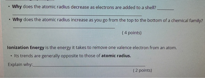 using the image provided, why does the atomic radius... Solved • Why does the atomic radius decrease as electrons | Chegg.com