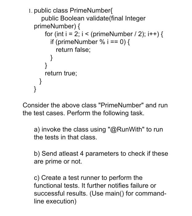 Solved 1. public class PrimeNumber \{ public Boolean | Chegg.com