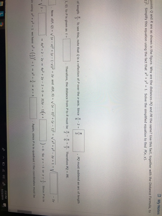 Solved 2 19 Points SPreCalc7 5 1 061 Suppose The Terminal Chegg