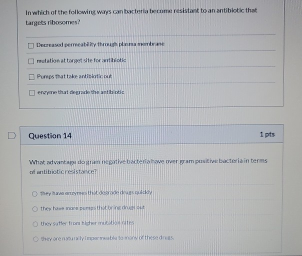 Solved In which of the following ways can bacteria
