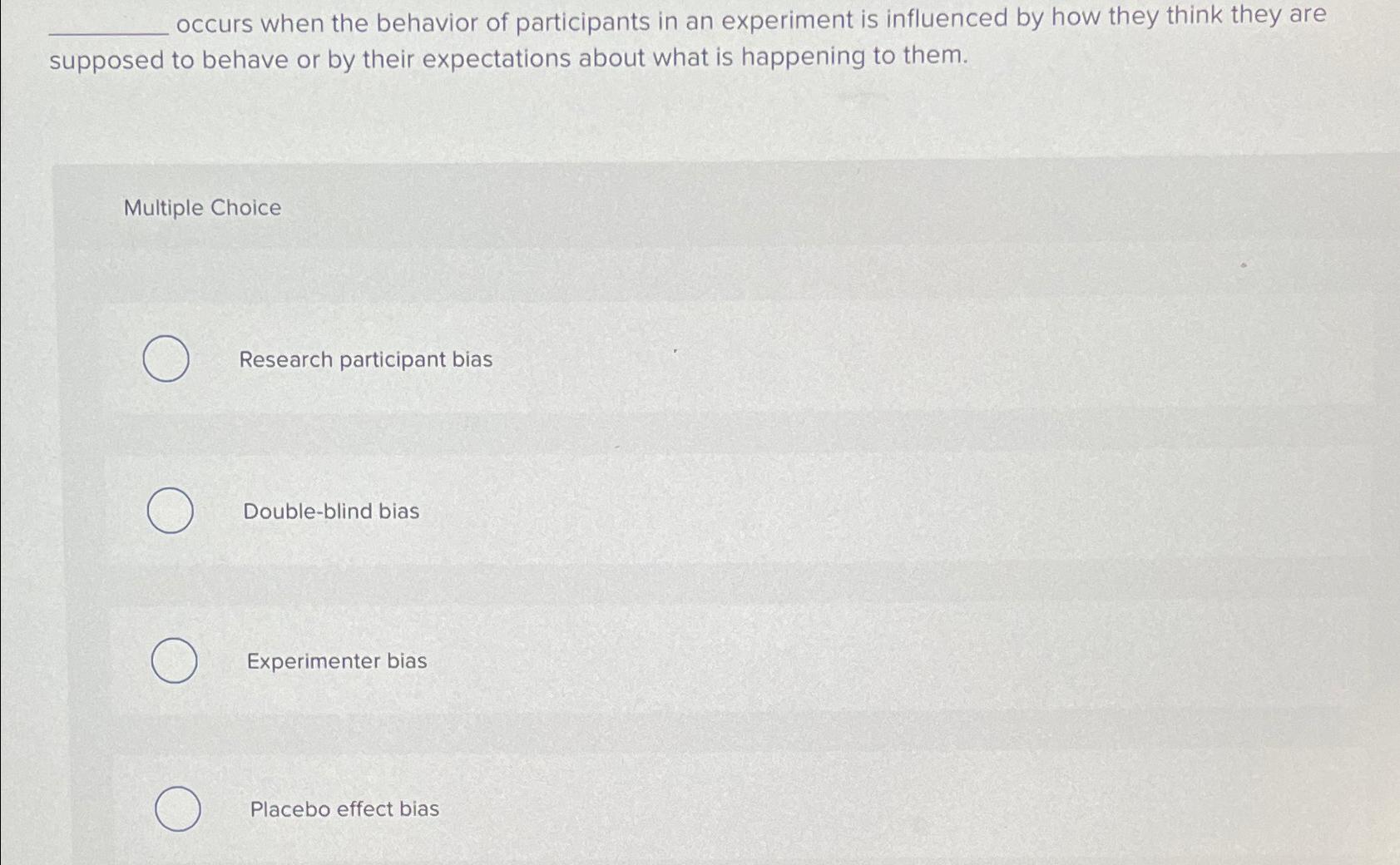 Solved occurs when the behavior of participants in an | Chegg.com