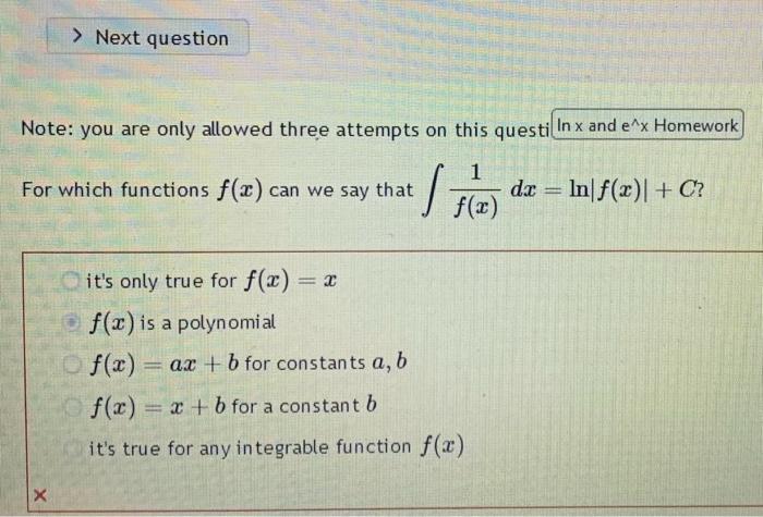 Solved Note: you are only allowed three attempts on this | Chegg.com