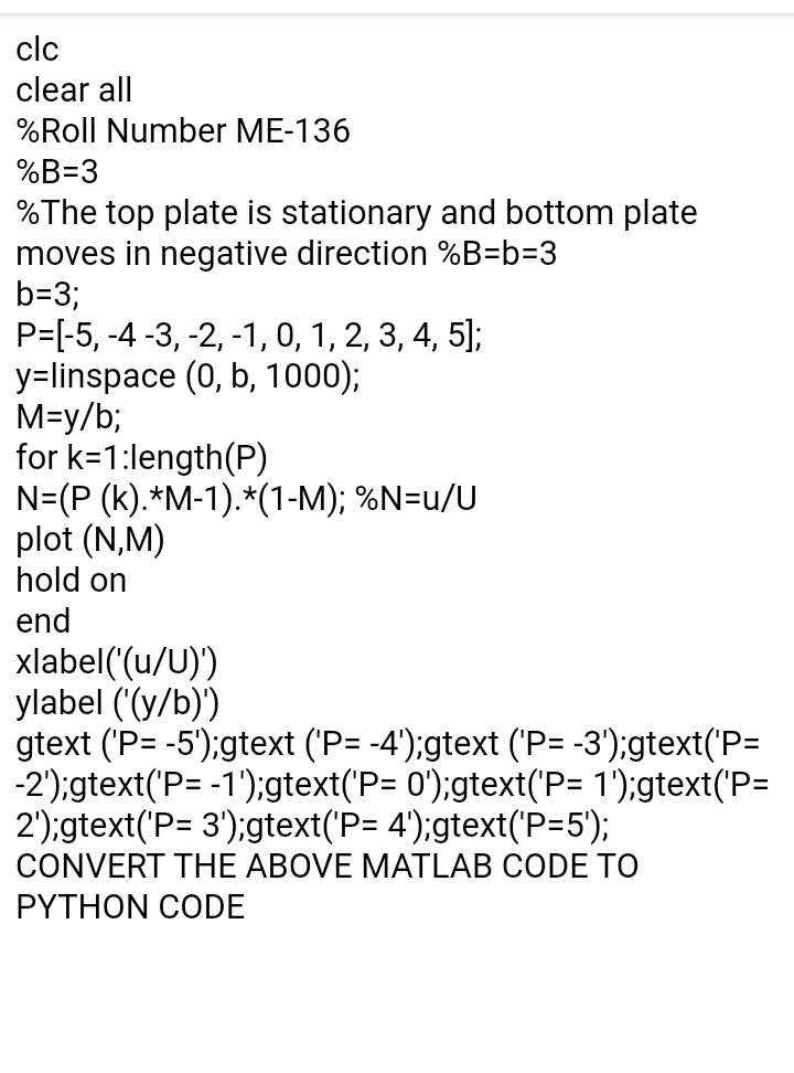 Solved import matplotlib.pyplot as plt import numpy as np | Chegg.com