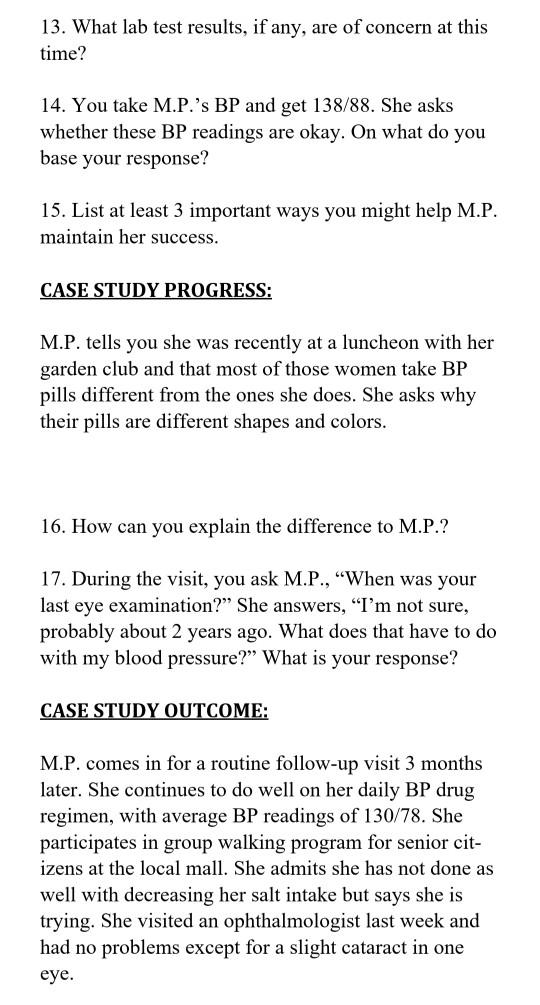 bp case study questions and answers