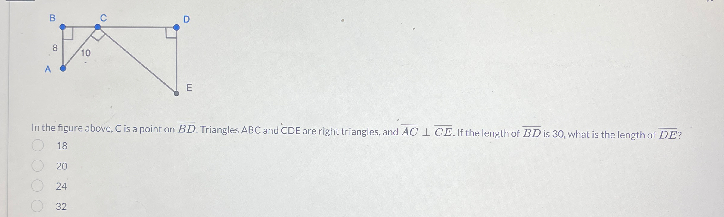 Solved In the figure above, C ﻿is a point on ?bar (BD). | Chegg.com