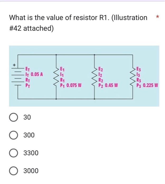 Solved What is the value of resistor R1. (Illustration \42
