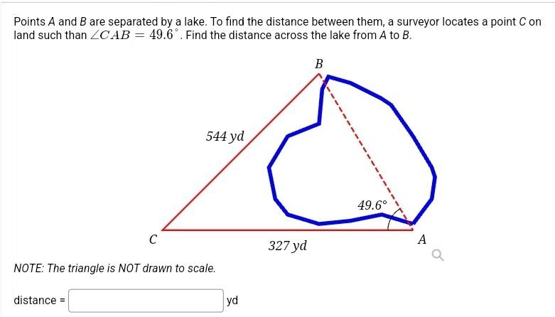 Solved Points A and B are separated by a lake. To find the | Chegg.com