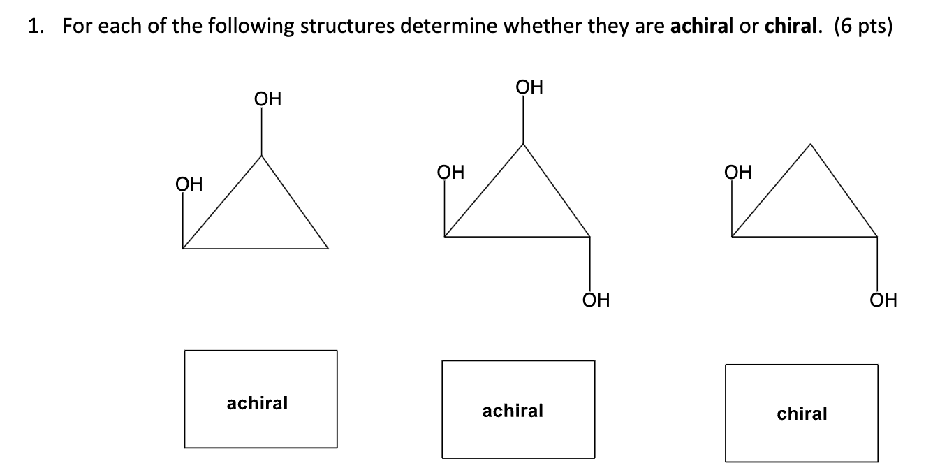 Solved 1. ﻿For each of the following structures determine | Chegg.com