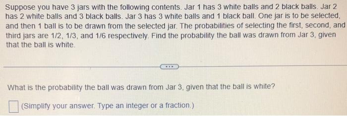Solved Suppose you have 3 jars with the following contents. | Chegg.com