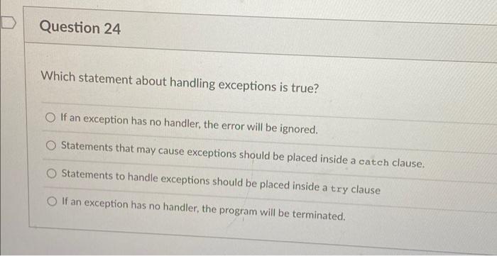 Solved D Question 26 Consider the following code snippet: | Chegg.com