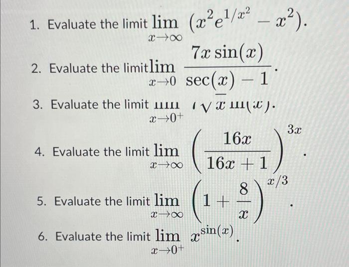 Solved I need the work and answers for any 3 of these | Chegg.com