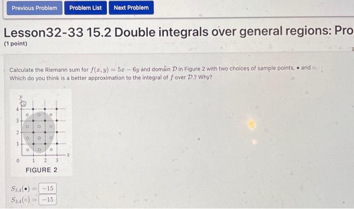 Solved Lesson32-33 15.2 Double Integrals Over General | Chegg.com