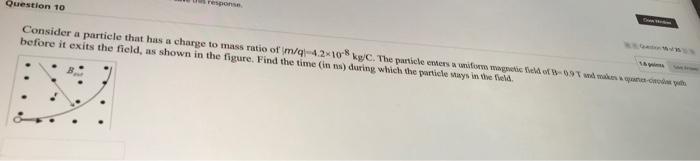 Solved Question 10 response Consider a particle that has a | Chegg.com