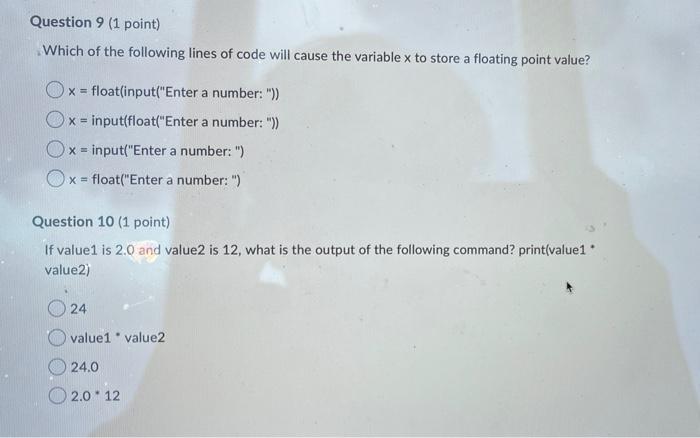 Solved Question 9 (1 point) Which of the following lines of | Chegg.com