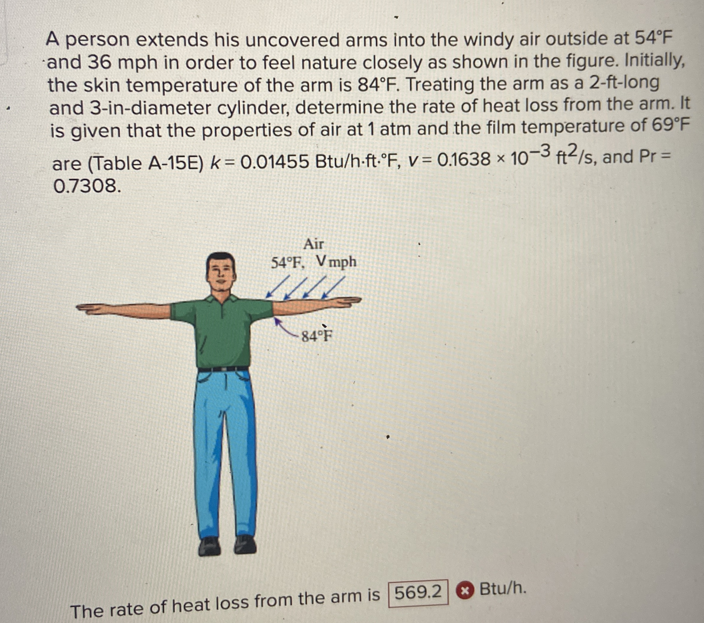 Solved A person extends his uncovered arms into the windy