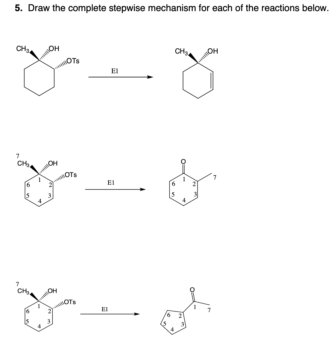 How to draw the complete stepwise mechanism for each | Chegg.com