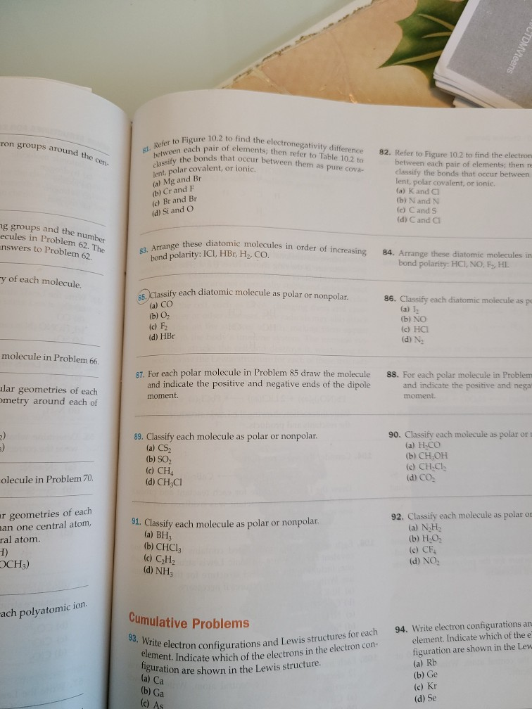 Solved 65, Determine the molecular geometry of each | Chegg.com
