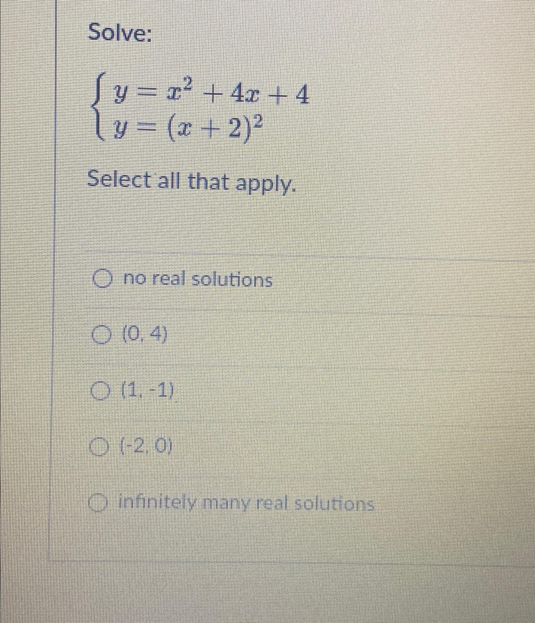 solved-solve-y-x2-4x-4y-x-2-2select-all-that-apply-no-real-chegg