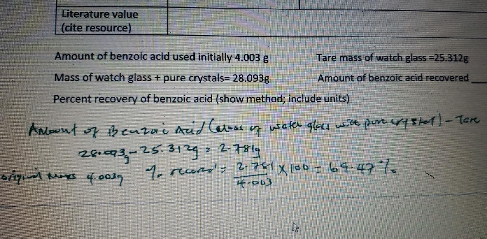 Solved RECRYSTALLIZATION-Part B Part B Of The | Chegg.com