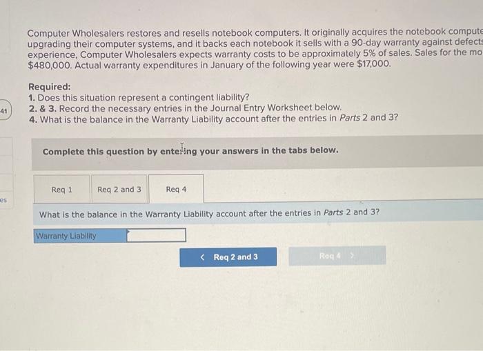Solved Computer Wholesalers restores and resells notebook