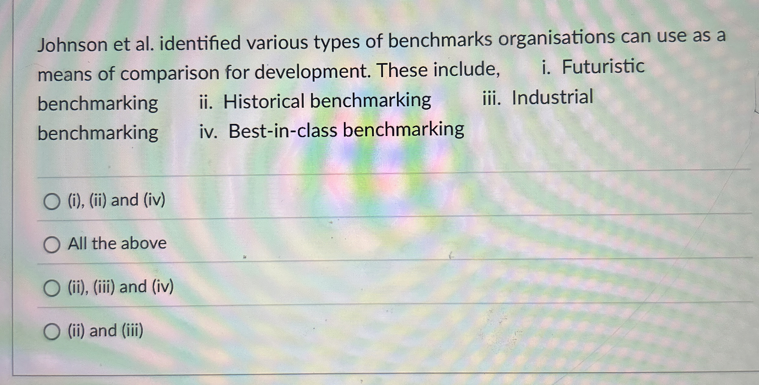 Solved Johnson et al. ﻿identified various types of | Chegg.com