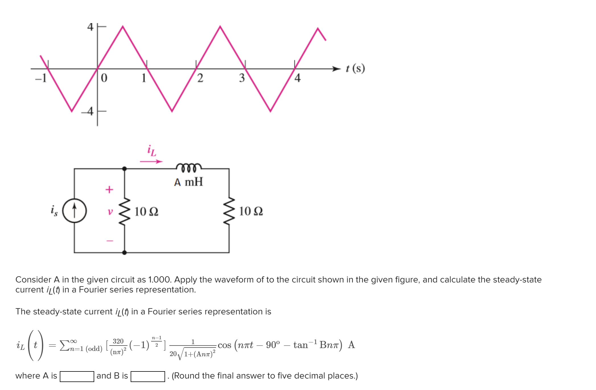 Solved Consider A in ﻿the given circuit as 1.000. ﻿Apply the | Chegg.com