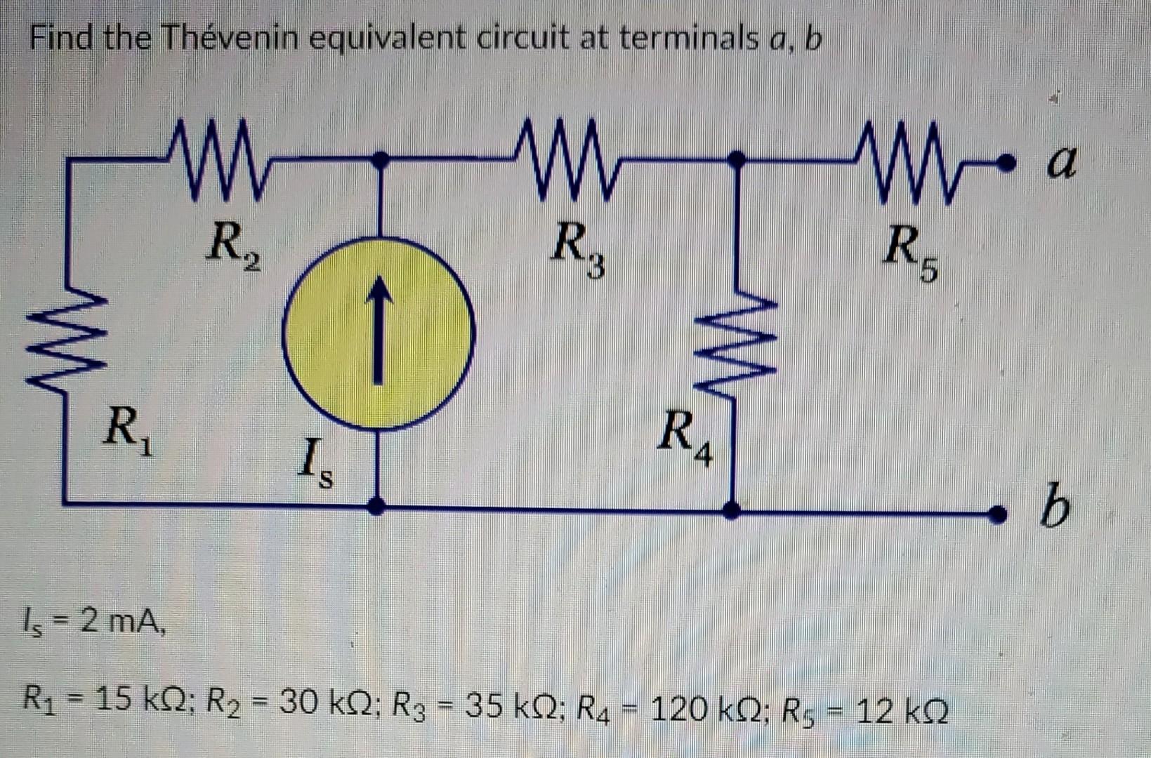 Solved Find The Thévenin Equivalent Circuit At Terminals A,b 