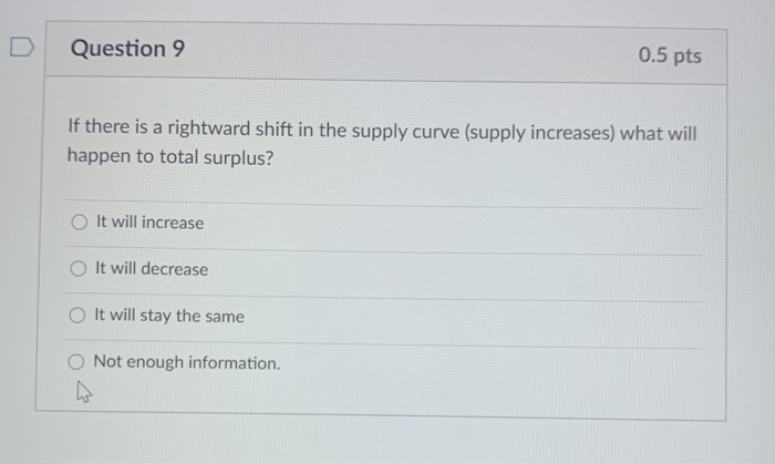 Solved Question 9 0.5 pts If there is a rightward shift in | Chegg.com